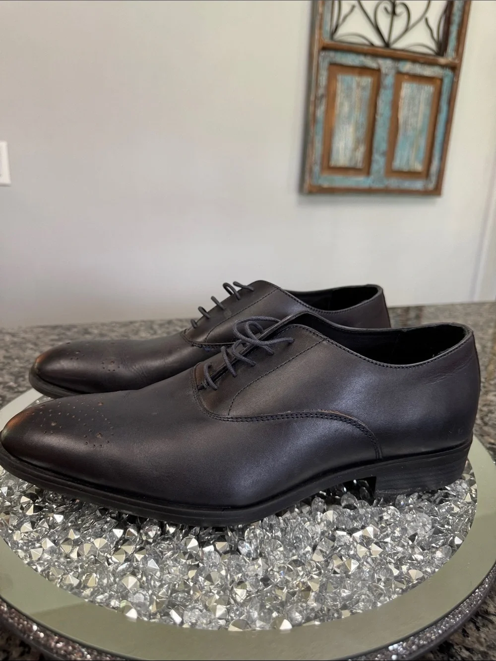 Nordstrom Black Leather Derby Dress Shoes EUC 11